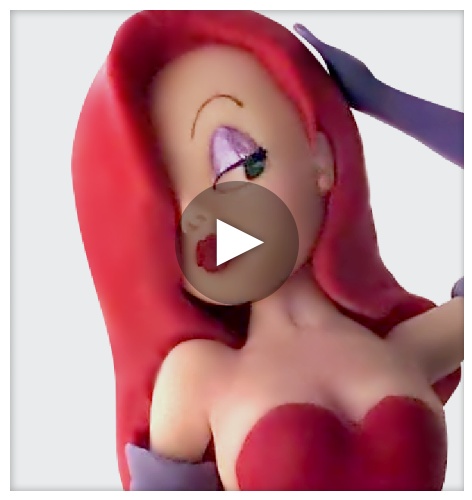 guarda il video tutorial di Jessica Rabbit in porcellana fredda